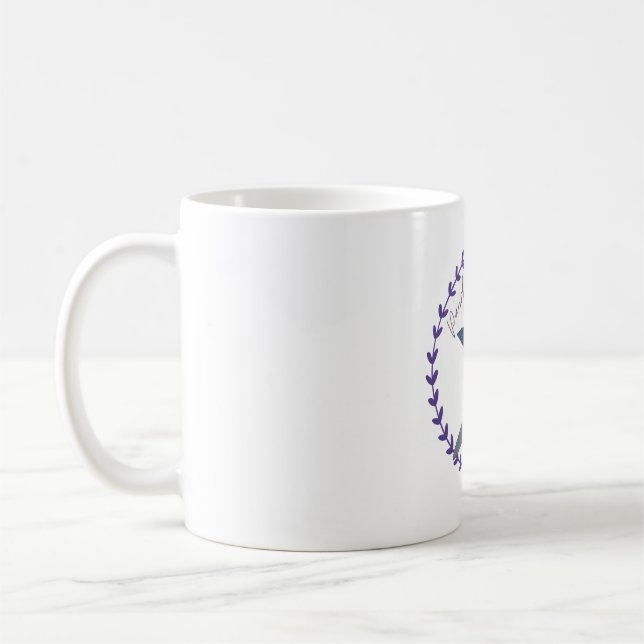 Lila Martin birding bird (logotyp) Kaffemugg (Vänster)