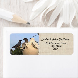 Lila Martin Birds Nature Returadress Birding Etikett