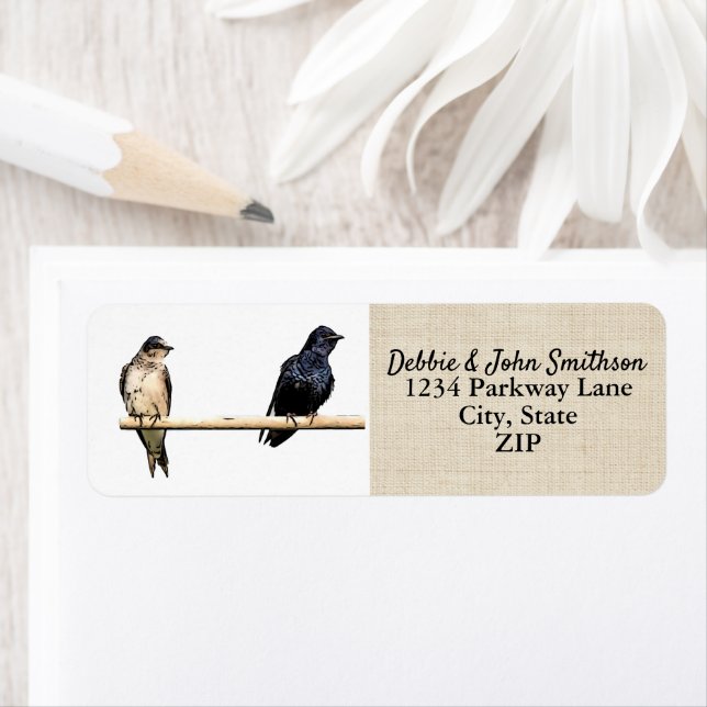 Lila Martin Birds Nature Returadress Birding Returadress Etikett (Insitu)