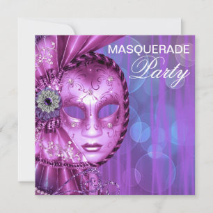 Lila maskeradfest inbjudningar