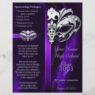 Lila MasqueraSilver klass Reunion Flyer