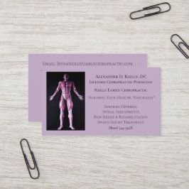 Lila Massage Therapy Chiropraktic Doktor Visitkort