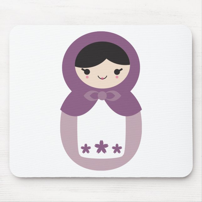Lila Matryoshka Doll Musmatta (Framsidan)