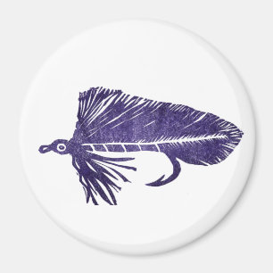 "Lila Matuka Streamer" Classic Trout Fly Magnet