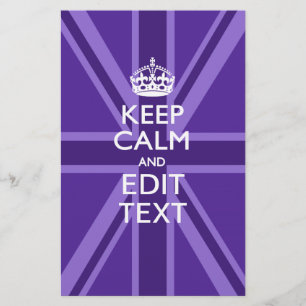 Lila Mauve-Behållans Lugn och din textunion Brevpapper