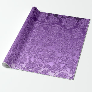 Lila Mauve Färg Blommigt Skriv ut Succulent Mönste Presentpapper