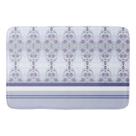 Lila Mauve och vit med Grått Badrumsmatta