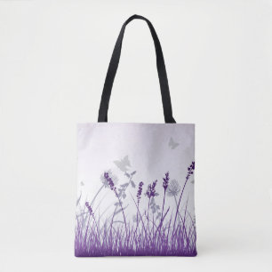 Lila Meadow and Butterflies Tygkasse