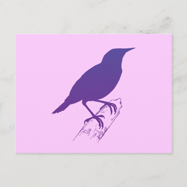 Lila Meadow Lark Vykort (Framsida)