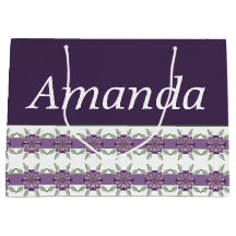 Lila med Blommönster