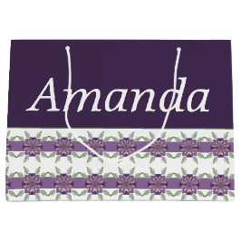 Lila med Blommönster