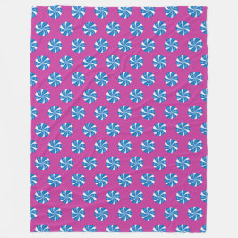 LILA MED BLUE & WHITE CHRISTMAS HARD CANDIES FLEECEFILT