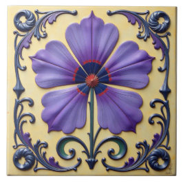 Lila med fem punkter kakelplatta