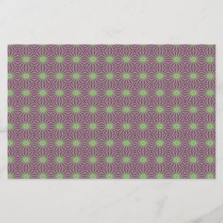 Lila med Grönt Trippy Mönster Craft Papper