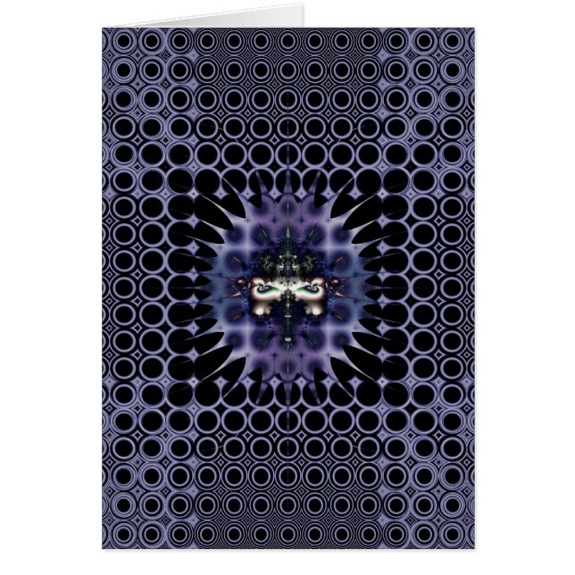 Lila Meditation Hälsningskort (Framsidan)