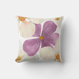 Lila mellan vita - Minimal fyllning med Blommigt Kudde