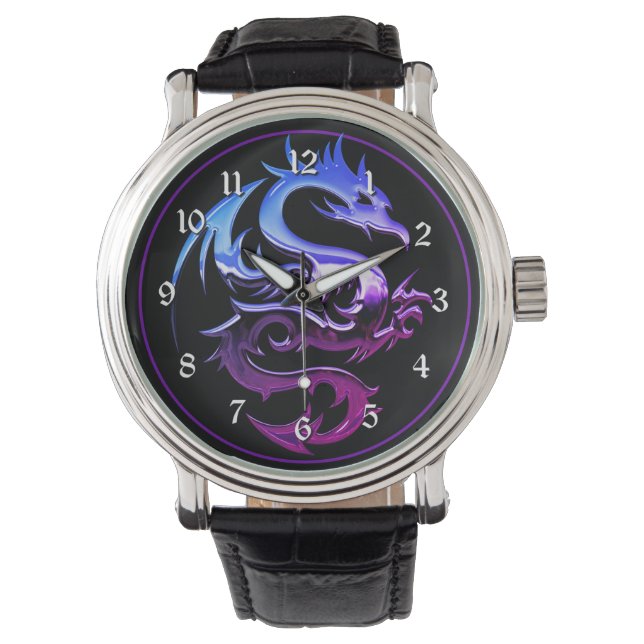 Lila Metallic Dragon Armbandsur (Framsida)
