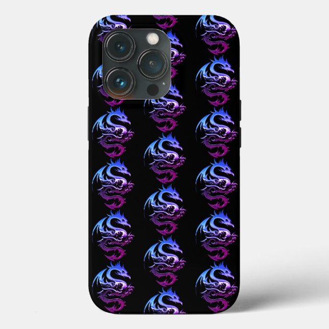 Lila Metallic Dragon Mönster (Baksida )