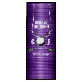 Lila Metallic Linjer Golf Monogram Design