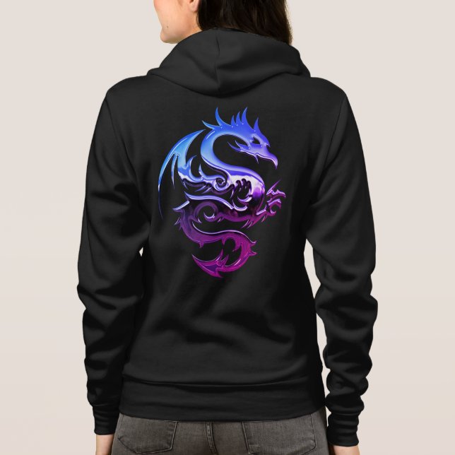 Lila Metallisk drak T Shirt (Baksida)