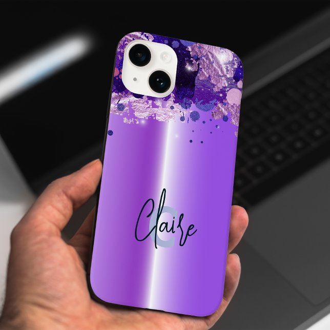 Lila Metallisk konstnärlig lyx-Chic Modern Glam (Skapare uppladdad)