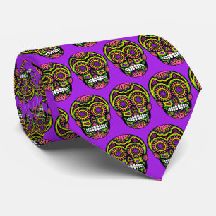 Lila Mexikanskt socker Skull Day of the dead Slips