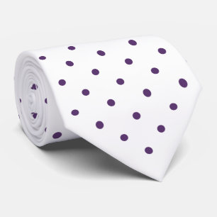 Lila Mini Polka Dot Mönster på White Slips