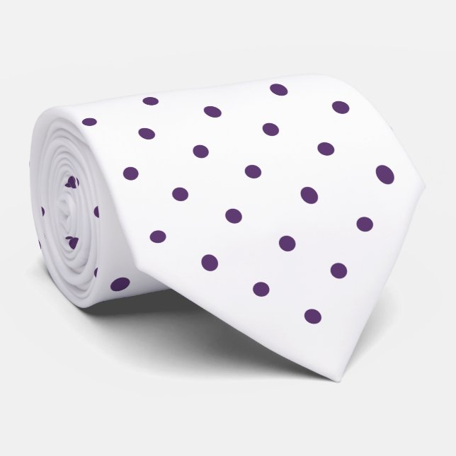 Lila Mini Polka Dot Mönster på White Slips (Rullad)