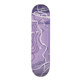 Lila Mini Skateboard Bräda 18,5 Cm