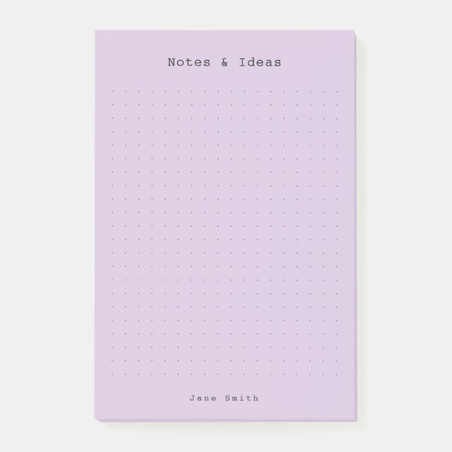 Lila minimalist personlig retro-estetik  post-it block (Framsida)