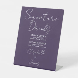 Lila minimalistisk elegant script signerad dryckar