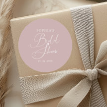 Lila minimalistisk kalligrafi bröllopsdusch