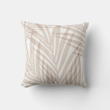 Lila minimalistisk kastkudde med tropiska blad