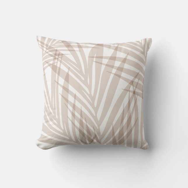 Lila minimalistisk kastkudde med tropiska blad kudde (Framsida)