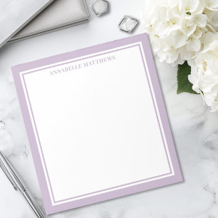 Lila minimalistisk monogram anteckningsblock