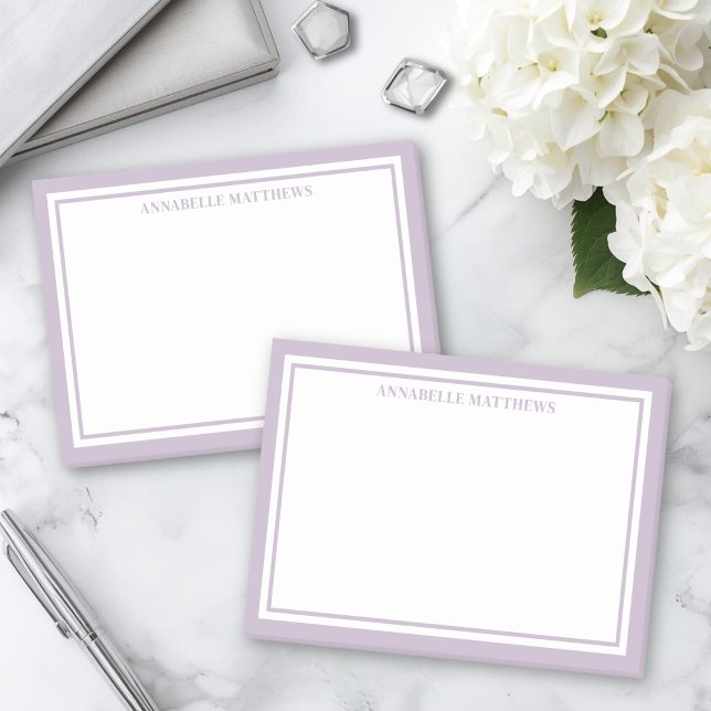 Lila minimalistisk monogram post-it block (Purple Minimalist Monogram Post-it Notes)