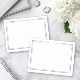 Lila minimalistisk monogram post-it block