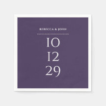 Lila - minimalistiskt Speciellt datum Bröllop