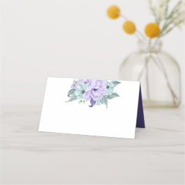 Lila Mint Lavender Watercolor Peonies Placeringskort