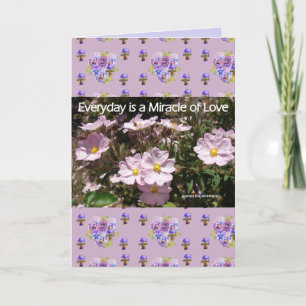 Lila mirakel av kärleksblomma Blommig Foto konst K Kort
