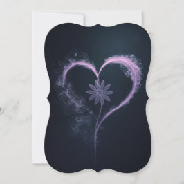 Lila Mist Heart: En konceptuell Blommigt
