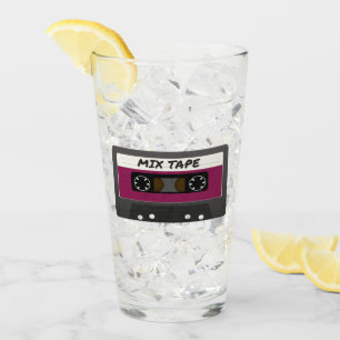 Lila Mix-band - Retro Inspired Gift med 80s och 90 Glaskopp