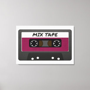 Lila Mixband - 80- och 90-tals Retroinspirerad Pre Canvastryck