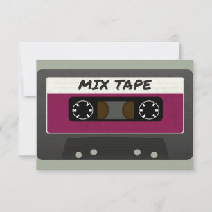 Lila Mixband - 80- och 90-tals Retroinspirerat Pre Inbjudningar