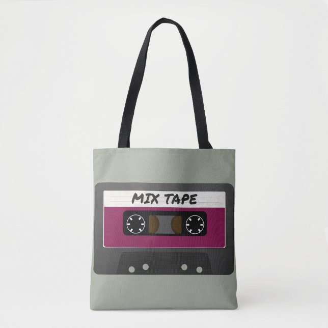 Lila Mixband - 80- och 90-tals Retroinspirerat Pre Tygkasse (Framsida)