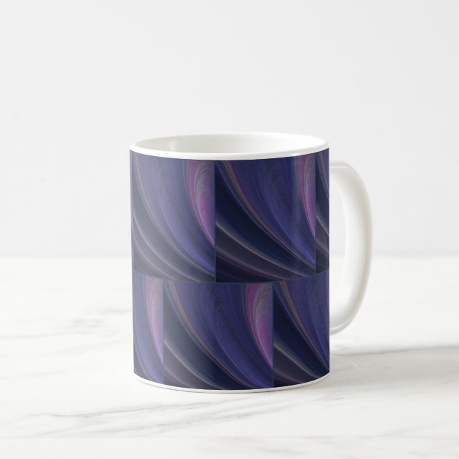 Lila mjuka sandvågor kaffemugg (Framsida höger)