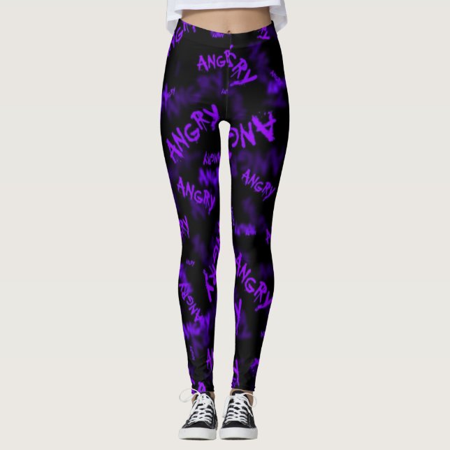 Lila Mode Girl Girl Sport Leggings (Framsida)