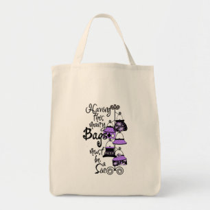 Lila Mode Tote Bag Tygkasse