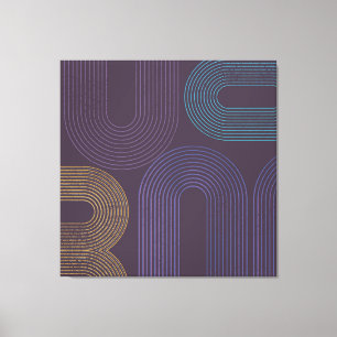 Lila Modern Abstrakt Canvastryck