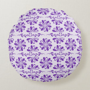 Lila Modern Blankt Elegance Round Pillow Rund Kudde